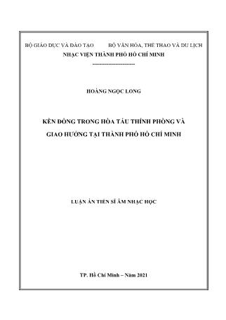 Luận án Kèn đồng trong hòa tấu thính phòng và giao hưởng tại Thành phố Hồ Chí Minh