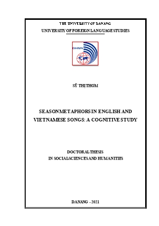 Ẩn dụ về mùa trong bài hát tiếng Anh và tiếng Việt: Nghiên cứu theo đường hướng tri nhận