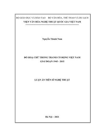 Luận án Đồ họa chữ trong tranh cổ động Việt Nam giai đoạn 1945 - 2015