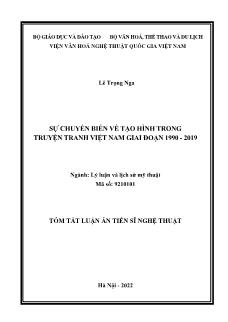 Luận án Sự chuyển biến về tạo hình trong truyện tranh Việt Nam giai đoạn 1990 - 2019